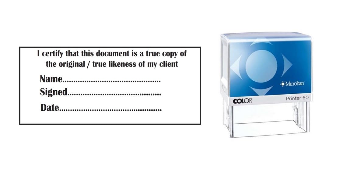 Certified Copy & True Likeness | Perfect for Signatures | True Copy Great for Certifying Documents, Black