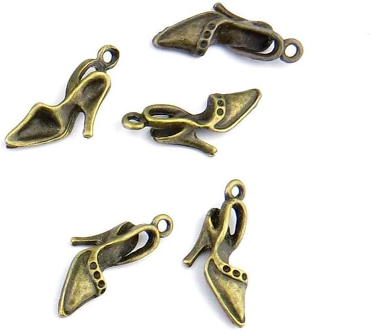 Jewelry Making Findings Antique Bronze Charms FL1172 Heels Shoes Craft Lots Repair Supplies
