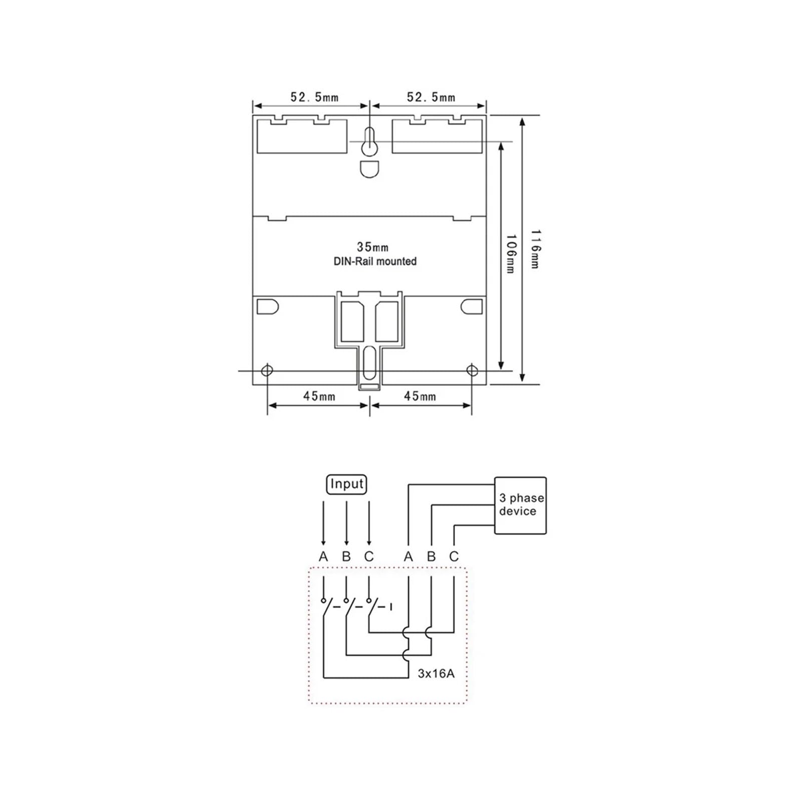 RWRAPS Interruptor Temporizador programable Interruptor programable con Temporizador trifásico 380V 415V con retroiluminación