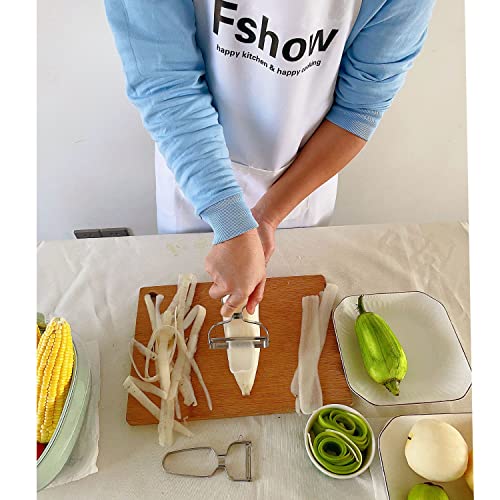 Fshow Stainless Steel Peeler For Fruit, Carrot, Vegetable, Potato, 2 Sizes Peeler Set #TOP1