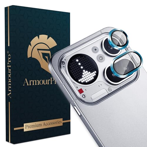 Image of ArmourPro Camera Rings Tempered Glass for Nothing Phone 4a Pro, Tough HD Individual Aluminum Alloy Rings 9H Camera Cover, Scratch-Resistant,Camera Lens Protection| Blue, 1 Pack