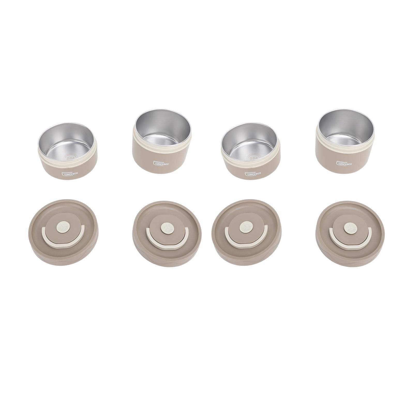 Caja térmica ,fácil de limpiar ,portátil ,contenedor de alimentos aislado de acero inoxidable 304 ,conservación de calor multifuncional con bolsa térmica para la escuela (4 piezas)