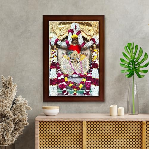 Image of Shri Sanwaliya Seth Shringaar Darshan Religious Photo Frame (Brown, 10 X 13 Inches)