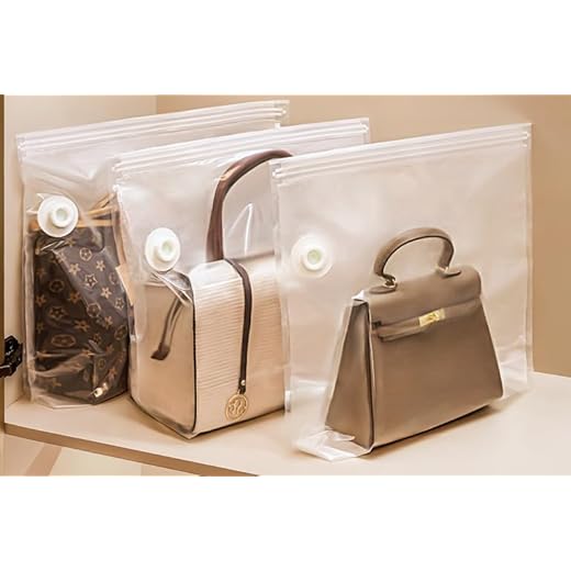 Clear Vacuum Storage Bags for handbag, 50x50cm Seal Bags for Comforters, Blankets, Clothes, and Pillows - Space-Saving Solution,XL