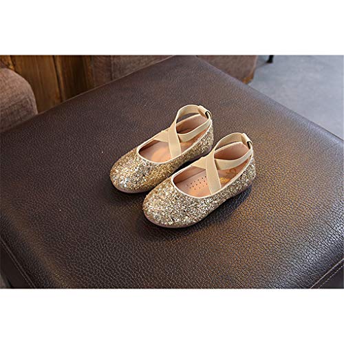 Little Girls Shiny Sequins Dance Ballet Flats Slip On Princess Dress Shoes3