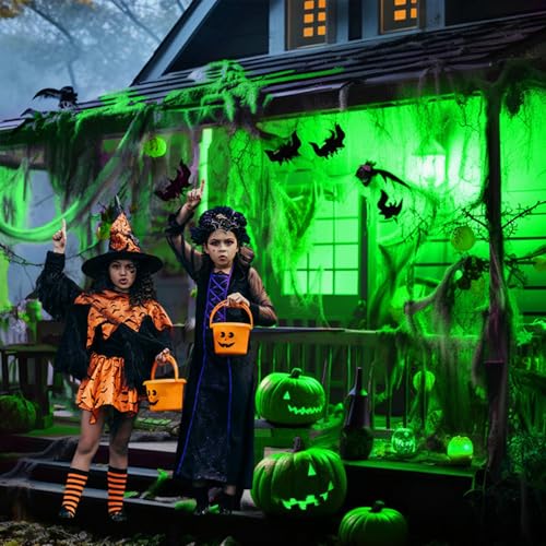 DHHYWWD 200 Sqft Halloween Glow in The Dark Spider Web Decorations, Stretchable Fake Cobwebs for Indoor or Outdoor Halloween Decorations – Creepy Haunted House Party Decor (1) - Image 5