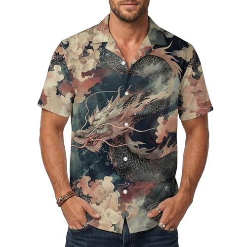 Chemise hawaïenne homme à manches courtes pour un haut d'été basique et confortable