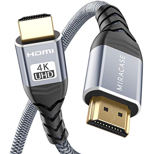 Miracase HDMI ケーブル 2m ハイスピード HDMI CABLE 4K 60Hz 対応 HDMI2.0規格 PS4/3,Xbox, Nintendo Switch, Apple TV, Fire TV,PCなど適用18gbps 高速イーサネットHDR/3D/イーサネット対応（2.0m,グレー）