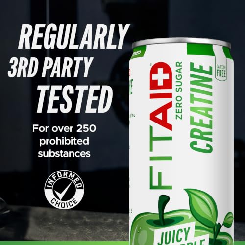 Image of FITAID Creatine Recovery Drink, Electrolytes, Zero Sugar, Apple, 4pk