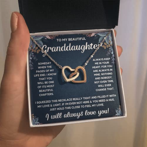 To My Granddaughter from Grandma | Birthday, Graduation, Christmas Jewelry Gift from Grandparents | Charm Necklace with Message Card and Gift Box4