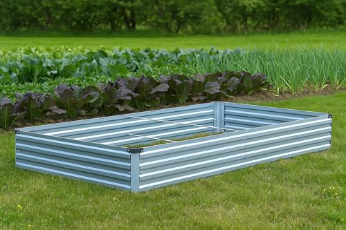 Camas de jardinería con varillas de soporte para bancales elevados rectangulares 6