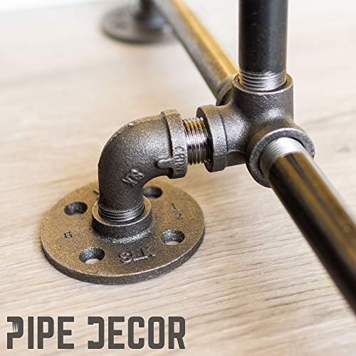 Pipe Décor Freestanding Industrial Pipe Clothing Rack, Commercial Or Residential Wardrobe Clothes Display, Heavy Duty Rustic Vintage Steel Grey Black Metal Garment Frame, 49.5 In. H #TOP6