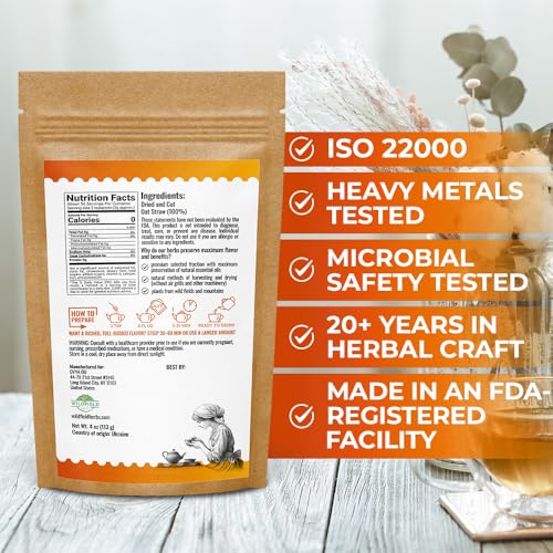 Image of 4 oz. Oatstraw Tea Oat Straw Herb Tea (Avena Sativa L.) - 113g Oat Straw Herb Hierba De Paja De Avena