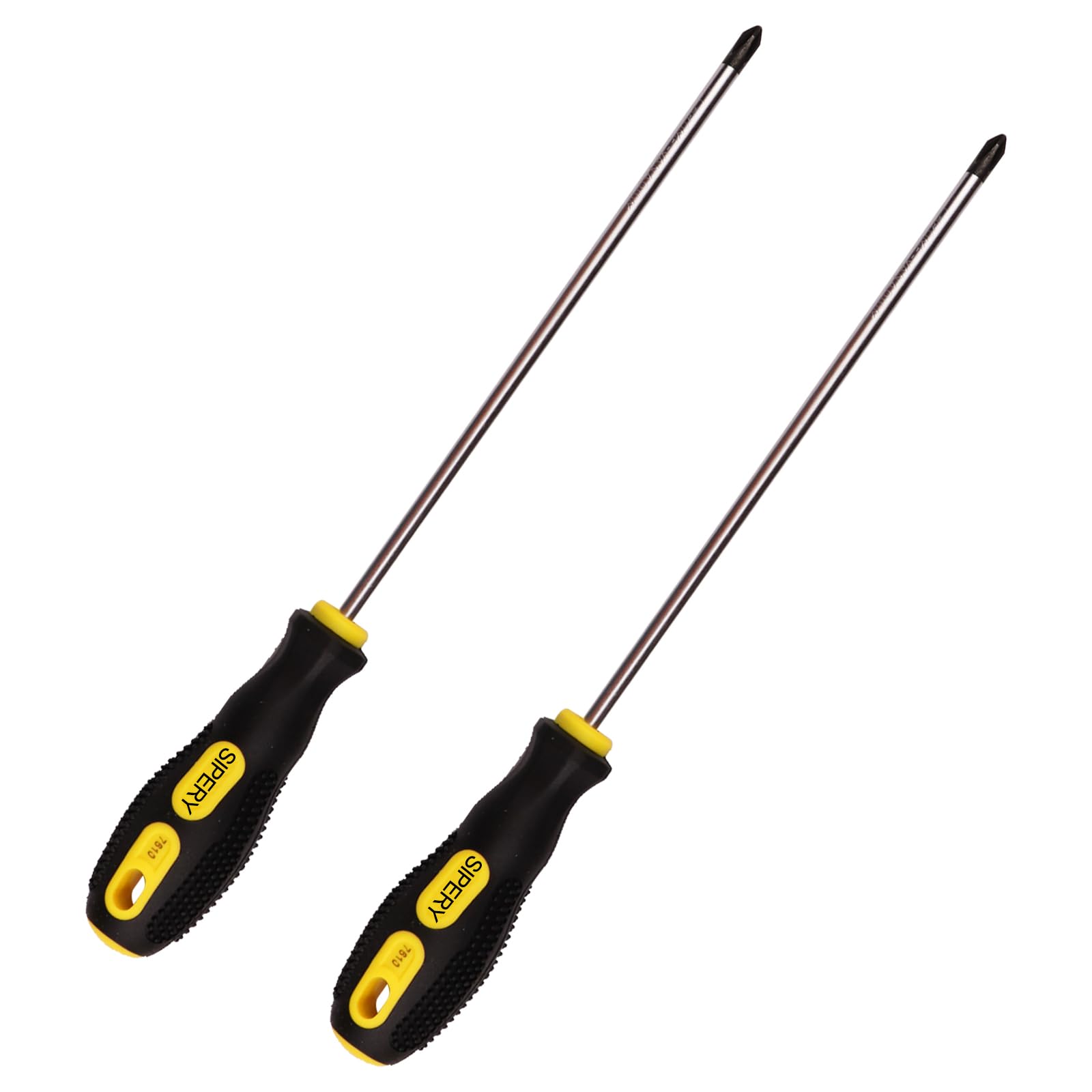 Phillips Screwdriver 8 inch long Screwdrivers Length Shank Screwdriver Magnetic Tip PH2 Cross Head Screwdrivers 2Pcs （8 Inch Shaft）