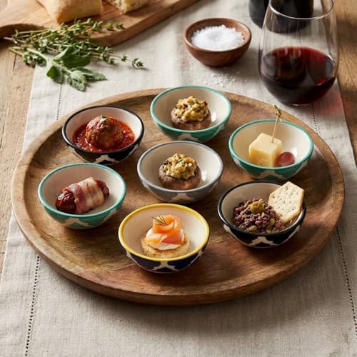 Image of Ceramic Cute Small Bowl for Rice Soup Salad Snack Condiment, Microwave and Dishwasher Safe Light, Easy to Handle, and Clean - Perfect for Family Or Small Gatherings (Random, Set of 6)