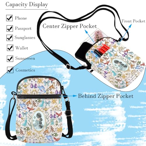 WCGXKO Princess Movie Gift Princess Crossbody Bag Princess Cartoon Movier Gift Fairytale Fans Gift3