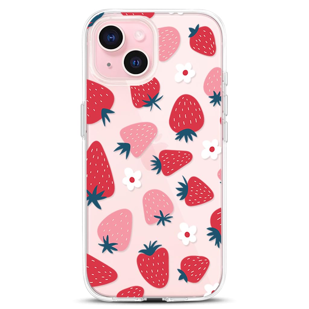 Coque iPhone 15 transparente antichoc avec fleur fille - 8