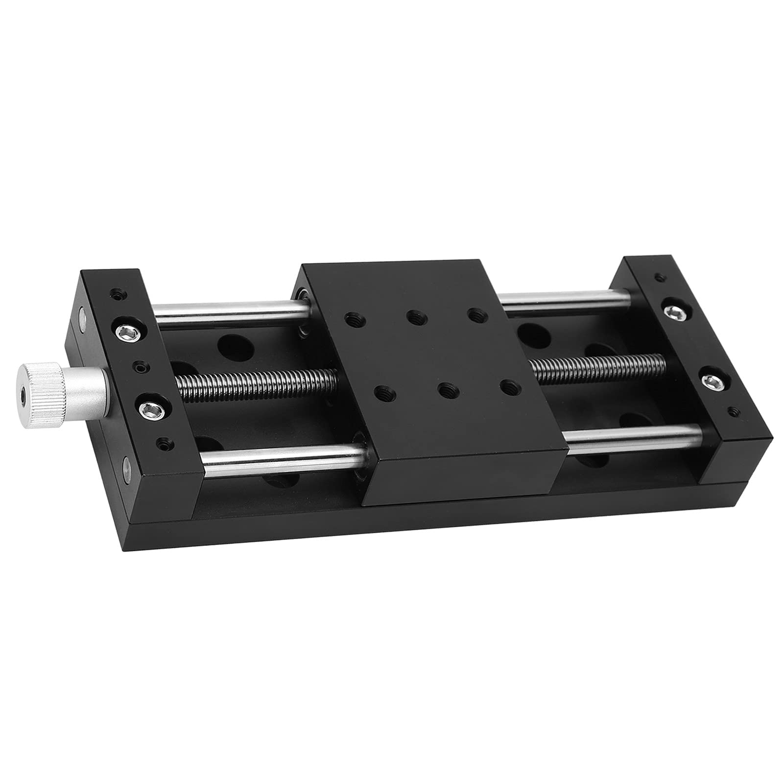 Marhynchus X-Schiebetisch, Manueller Schiebetisch aus Aluminiumlegierung, Feinabstimmungsgetriebeplattform mit 60 X 80 Mm Tisch, ±50 Mm Verfahrweg, 20 Kgf Last für Optische Geräte und Messgeräte
