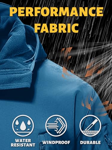 Image of TACVASEN Men's Special Ops Military Tactical Soft Shell Jacket Coat | Waterproof,windproof | Multi-pockets,adjustable hood | Ideal for rain,hiking,snow,ski