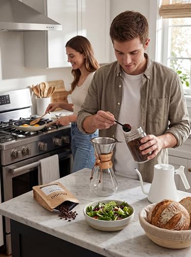 Image of AGOGO Pour Over Coffee Maker Set, 20oz Slim Style, 304 Stainless Filter | Barista kit for home kitchen, Cafe, Camping & Office; 20oz-40oz Classic, Slim, Diamond styles; Includes brush & towel.