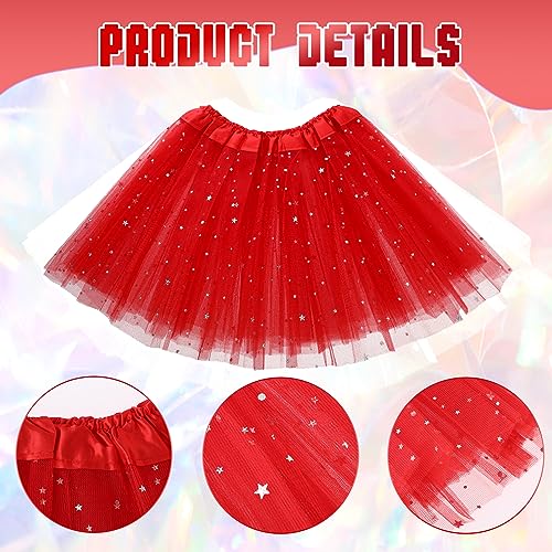 Yolev Girls Tutu Skirt with Stars Sequin, Little Girls Tutu Skirt Kid Party Princess Dance Tutu Princess Dress Ballet Skirt3