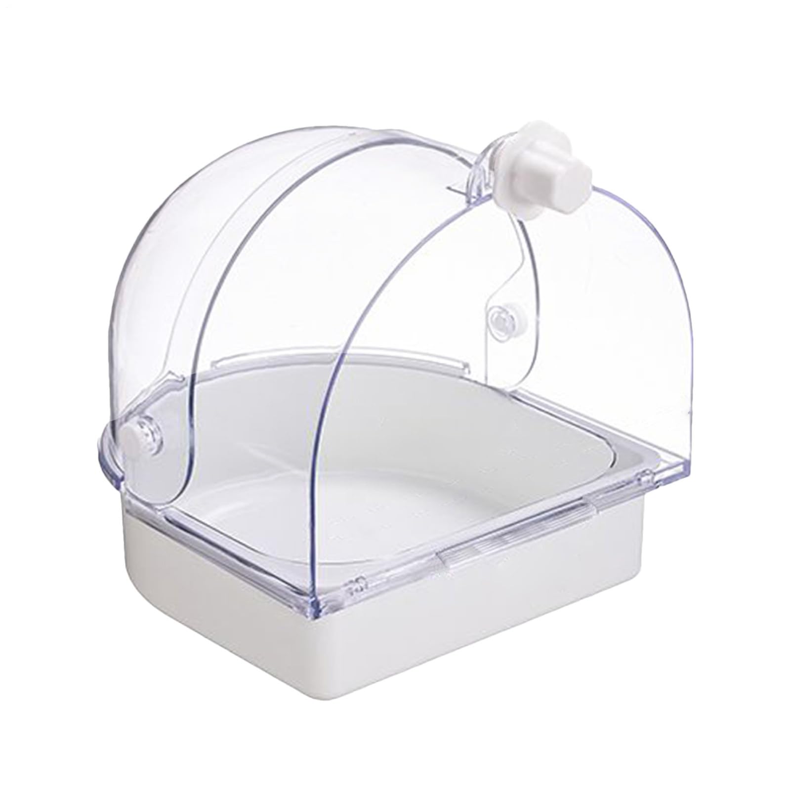 Baignoire transparente oiseaux anti-éclaboussures pour nidification intérieure conure