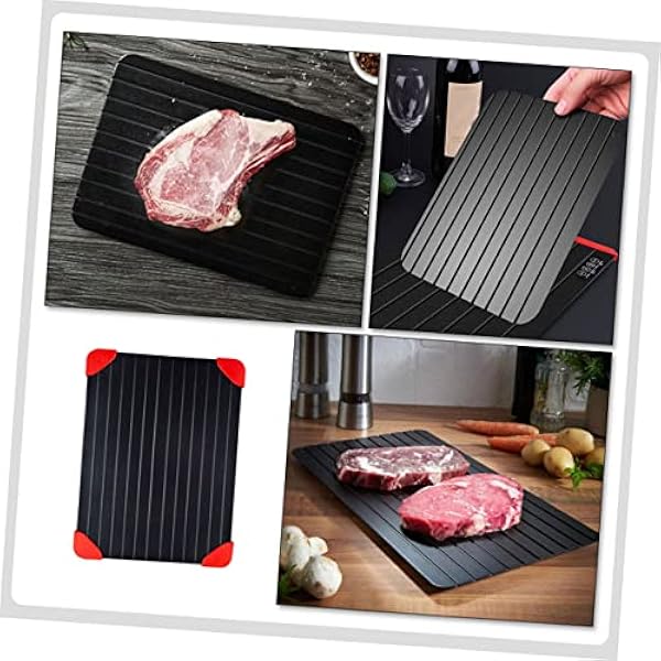 UPKOCH 4 Pezzi Vassoio Di Sbrinamento Vassoio Di Scongelamento Della Carne Descongelador De Carne Tappetino Di Scongelamento Bordo Di Sbrinamento Per La Carne Tagliere Di Carne