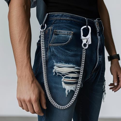 Image of Ahiller Mens Wallet Chain with Heavy Duty Keychain Carabiner Clip