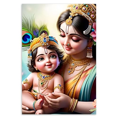 Image of Twinster Paper Bal Krishna Posters Photo For Pregnant Women, Baby Poster Self Adhesive (Size 45 Cm By 30 Cm) Pack Of 1 (Design 9)