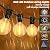 ShineU 58FT Solar String Lights Waterproof with Remote, G40 LED Dimmable Globe Outdoor Lights for Patio with 27 Edison Vintage Shatterproof Bulbs, Connectable Backyard Lights for Bistro, Porch