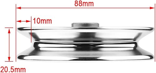 Miniatura 3 de Rueda de polea de rodamiento de 3.465 in resistente al desgaste universal para equipo de gimnasio en casa pieza accesorio de entrenamiento de fuerza