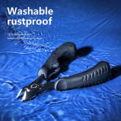 Toe Nail Clippers, Podiatrist Toenail Clippers for Thick Nails for Seniors for Men Wanmat (Black) - Thumbnail 6