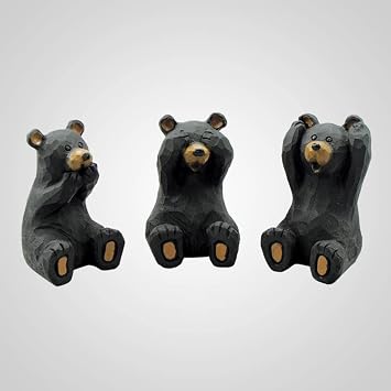 17411 Speak, See, Hear No Evil Bears Figurine, Set of 3
