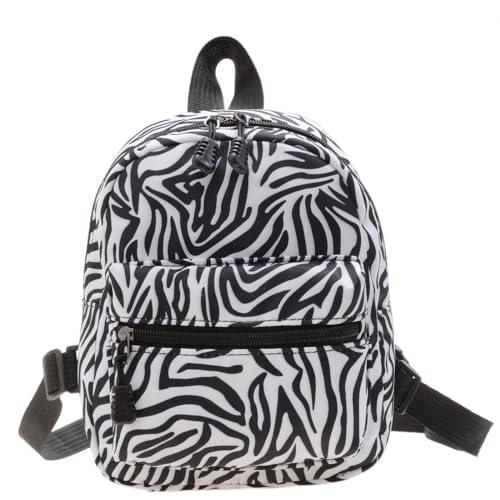 Generic Cute Backpack Bag Large Capacity Nylon Waterproof Lightweight Casual Laptop Daypack Work College Travel-Zebra