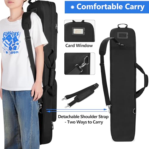 image for DSLEAF Lacrosse Stick Bag Holds Up to 2 Sticks, Padded Lacrosse Equipm