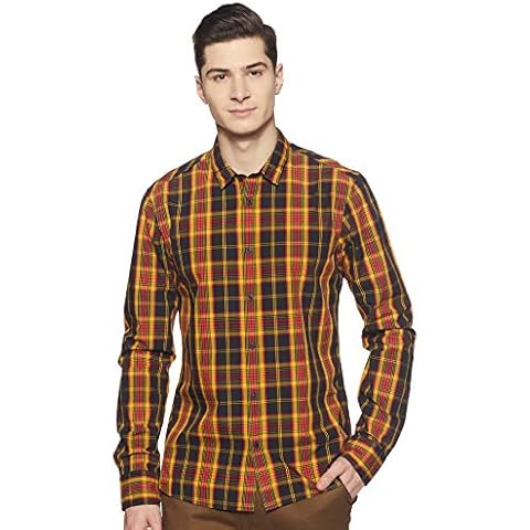 Scotch & Soda Men's Mini-Check Slim Fit Shirt Cover