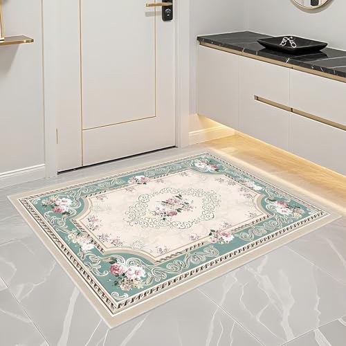 Tapis moderne de qualité supérieure 130x200cm bleu floral
