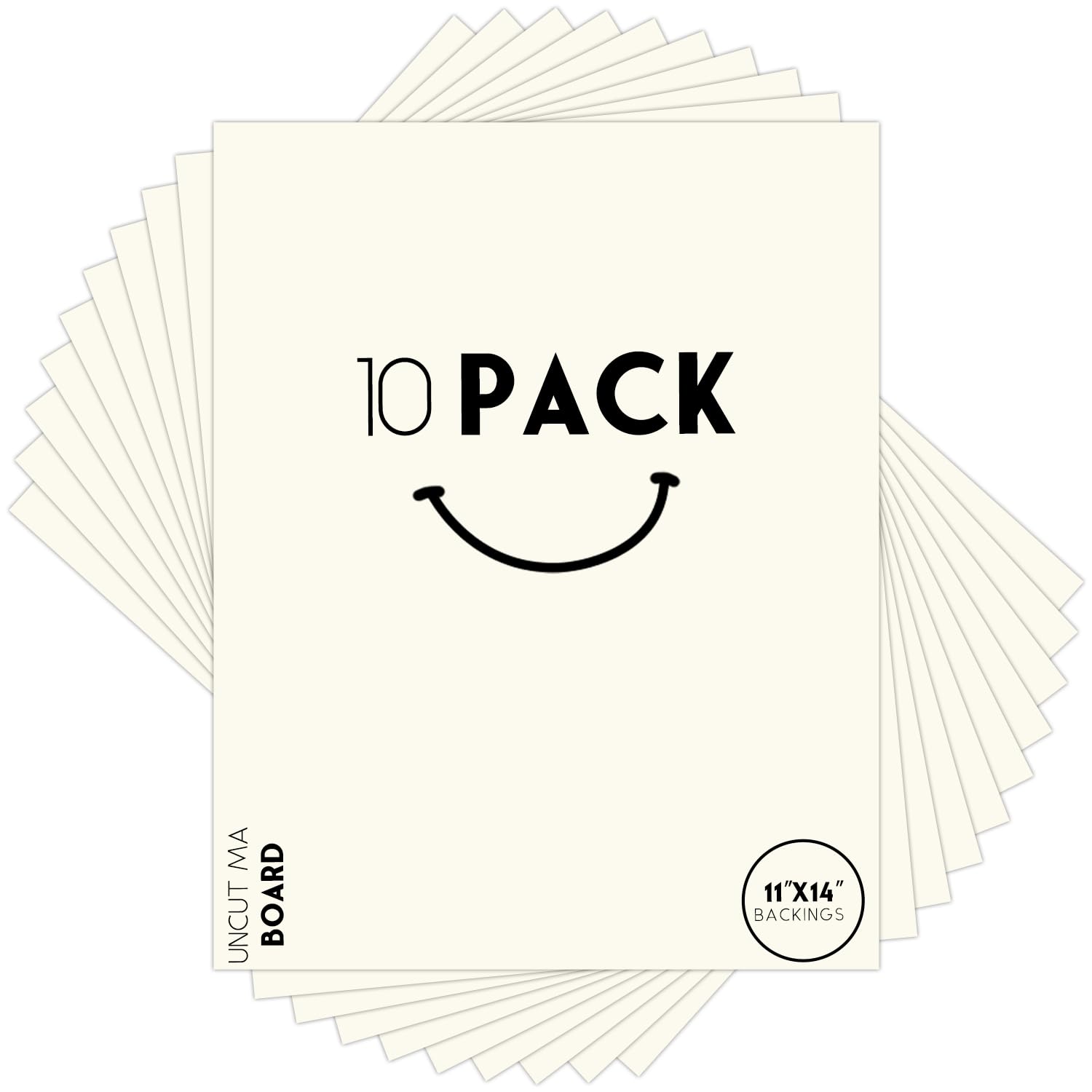 Golden State Art10 Pack Ivory 11x14 Uncut Mats Matboards, Acid Free Backing Matte Boards, Ideal for Photos/Pictures/Prints/Frames/Arts