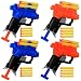 4 Pack Mini Foam Dart Toy Guns Foam Guns with 16 Foam Darts, Sport Party Favors Spring Powered Gun Kit for Kids (4 Pack Foam Guns)