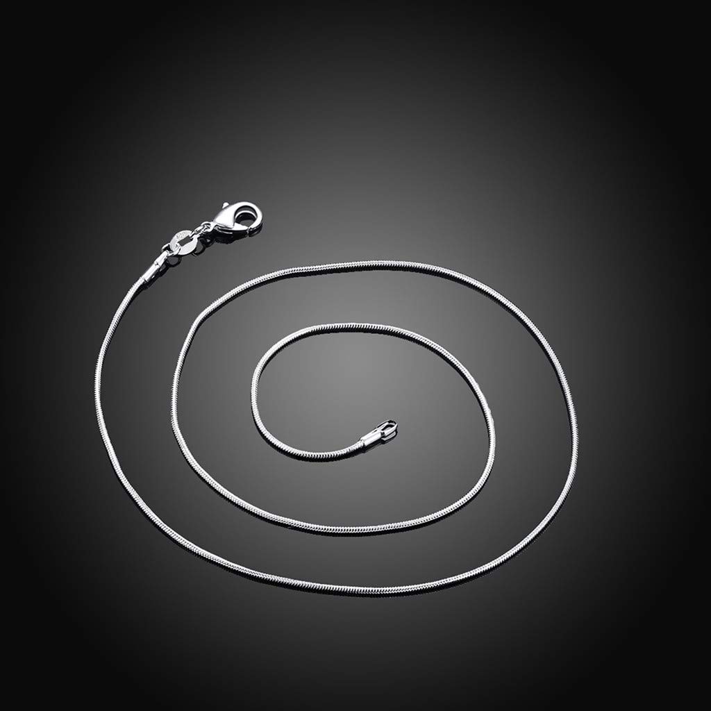 Halskette für Damen und Mädchen, 10 Stück, 925er Massiv, 1 mm, Ketten, 1628 Zoll, modische Statement-Halsketten