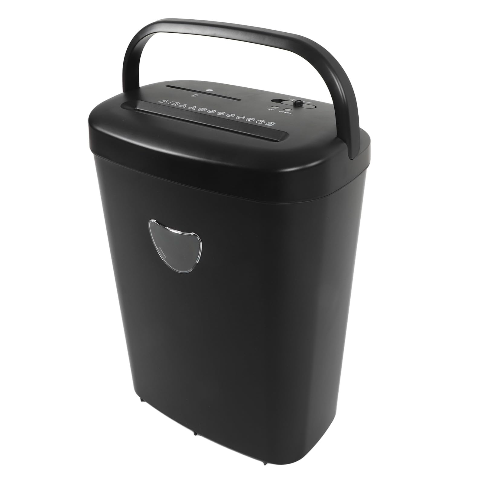 Niszczarka do Papieru Automatyczna Niszczarka Papieru 180 W na 12 Arkuszy Kart Kredytowych i Płyt CD Pojemnik na śmieci 25 L Cicha Konstrukcja z ABS do Użytku Biurku W Domu
