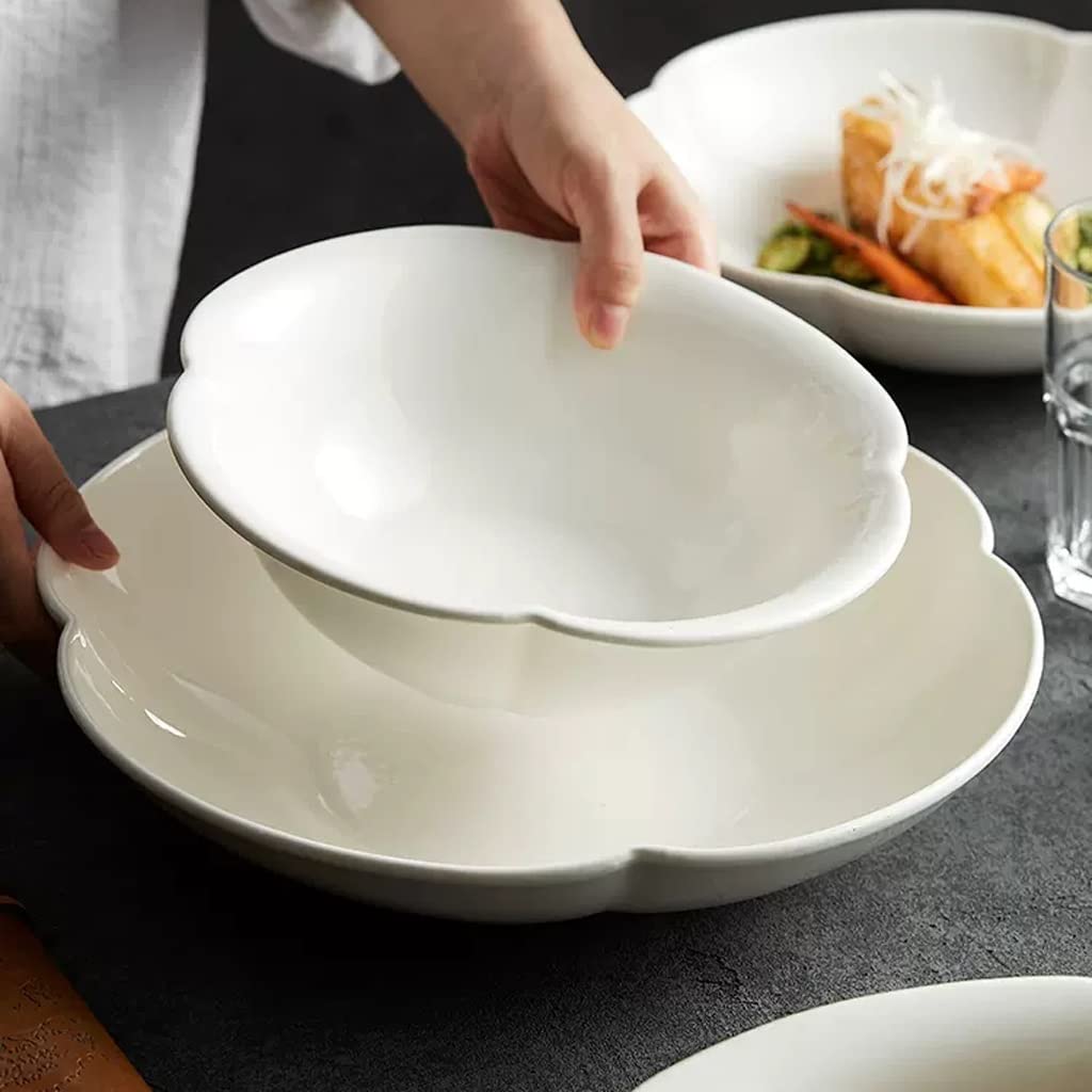 Salaterka, nowoczesne ceramiczne miski do sałatek, domowe miski do sałatek owocowych, restauracji, miseczki deserowe, odpowiednie do zupy, makaronu, owoców, deserów, sałatek (A2 szt., M)