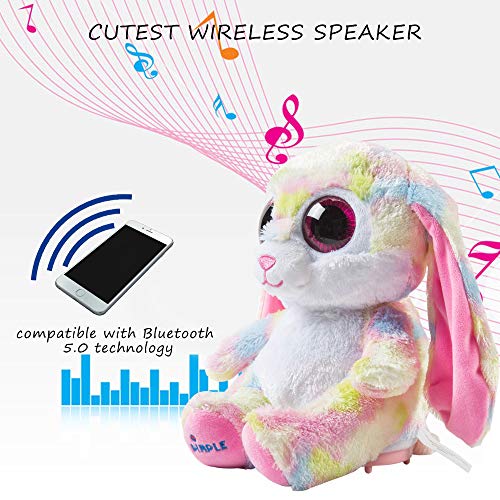 Dimple 8" Plush Speaker - Stuffed Hugging Animal - Music Teddy Bear Speakers - Stereo Sound - Universal Wireless Speakers Compatible with PC, iPhone, Cell Phone, Compatible with Bluetooth 5.0