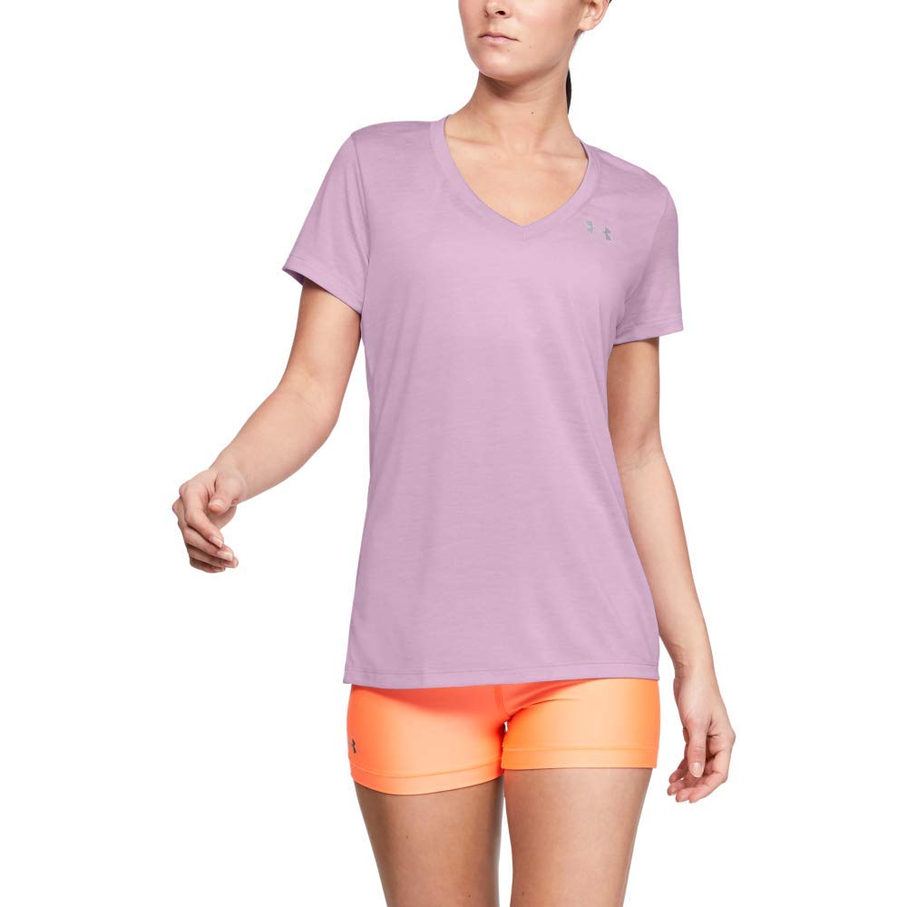 Under Armour Womens Tech V-Neck Twist Short-Sleeve T-Shirt