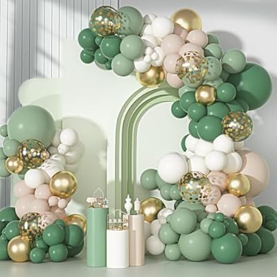 Green balloon arch kit