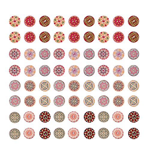 EXCEART 200Pcs BotÃµes de Natal Retro 2 Furos BotÃµes de Madeira para Scrapbooking Costura Diy Artes