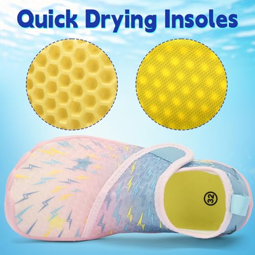 Image of Kids Water Shoes Boys Girls - Wide Toe Box Quick Dry Barefoot Shoes Breathable Non Slip Aqua Athletic Sneakers for Swim Beach Pool Kayak Hiking Sand Walking Travel Essentials (Little Kid /Big Kid)