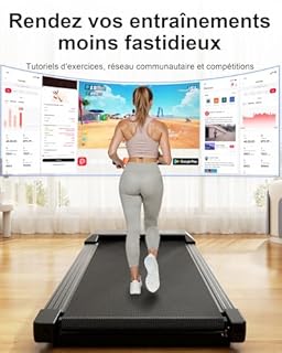 Copant 6% Tapis de Marche Inclinable, Tapis de Course avec LCD Écarn, 2.5 HP Walking Pad avec APP &Télécommande，Charge Max 136 kg, 1-6km/h pour Domicile ou Bureau