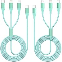 ShSiXin 2-Pack 3 in 1 Multiple Charging Cables
