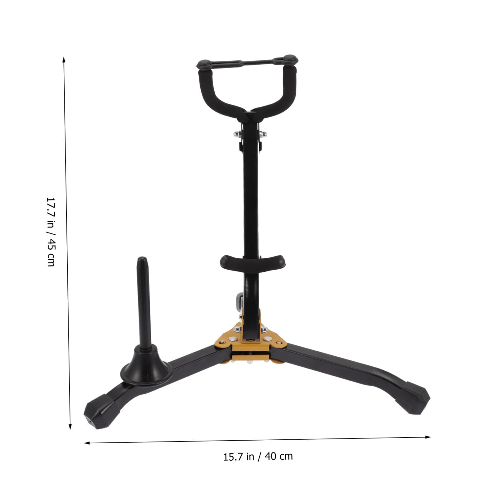 Supvox Altsaxophon Ständer Klappbar, Tragbarer Sax Rack aus Eisen und Abs | Schwarze Ausführung, Stabiler Schutz mit Schaumstoff, für Musikschule und Zuhause